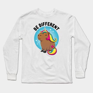 Be different Capybara Unicorn Long Sleeve T-Shirt